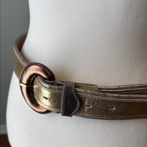 VINTAGE | Ginnie Johansen Metallic Leather Belt